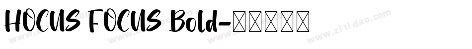 HOCUS FOCUS Bold字体转换